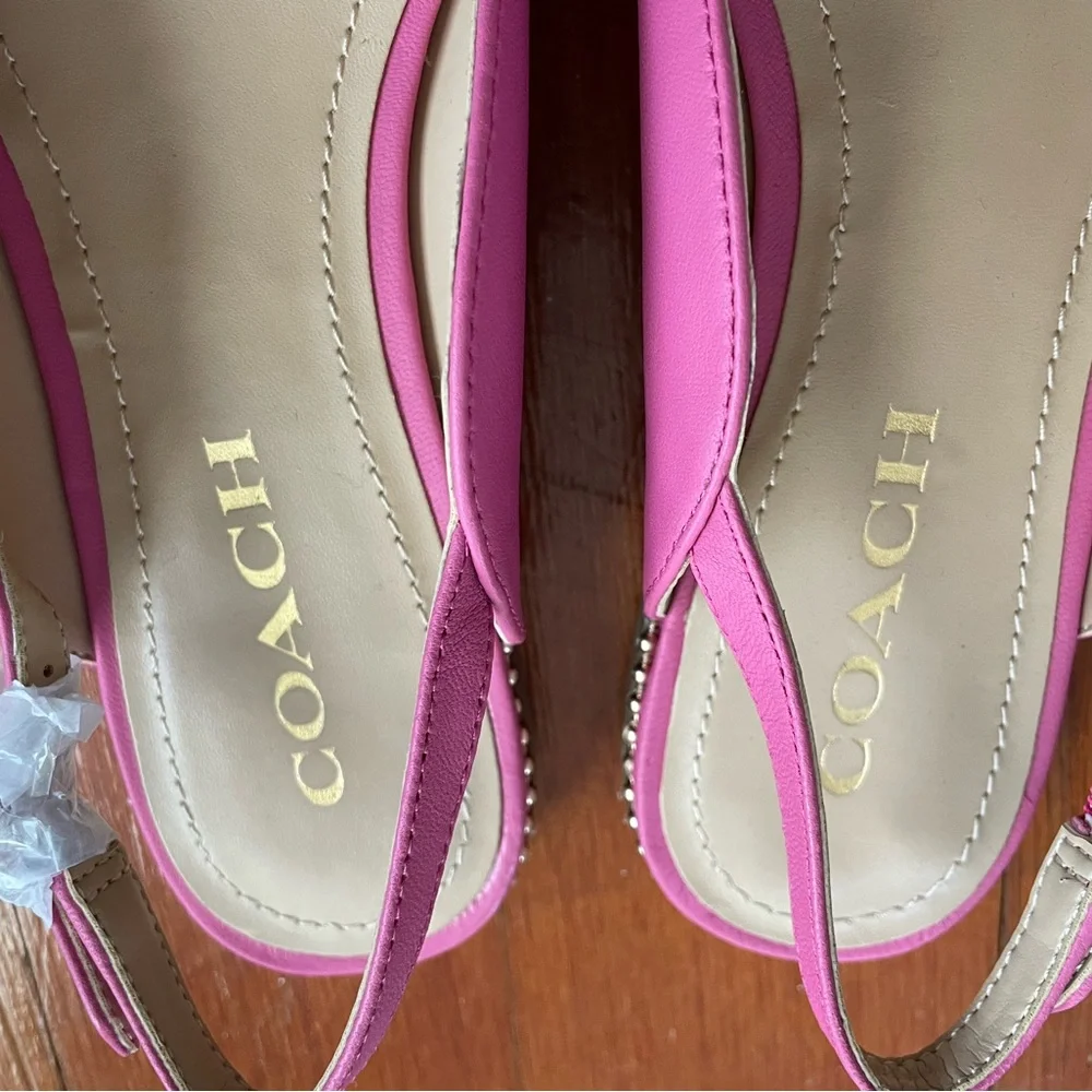 Coach Fuchsia Slingback Flats - Picture 2 of 7